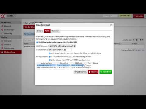 LiveConfig Tutorial: Let’s Encrypt Zertifikat (SSL Zertifikat Anlegen und Verwalten)